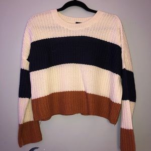 stripped cropped sweater